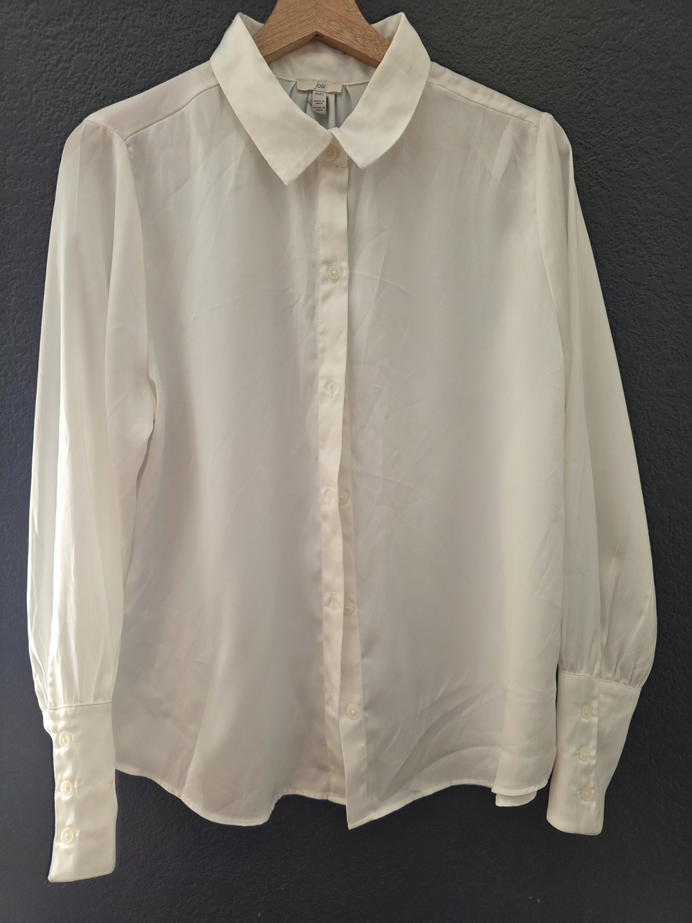 Joie Ivory Button-Front Long Sleeve Shirt